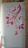 Виниловая наклейка на холодильник - Набор цветы узор (50см)