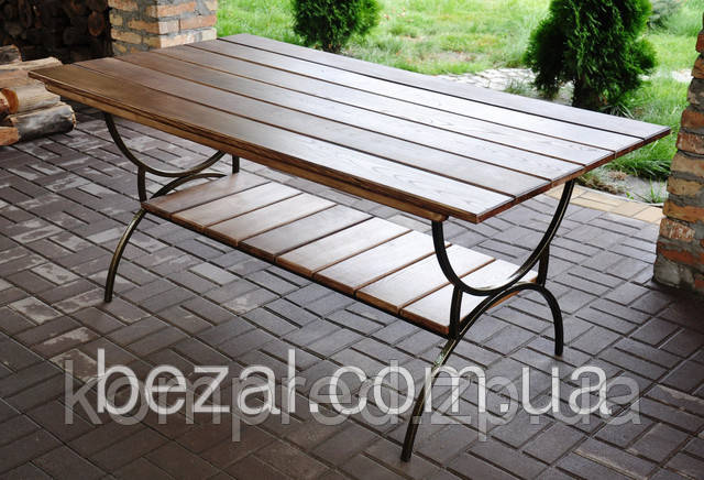 Стол садовый металлический с полкой, цена 7319 грн — Prom.ua (ID#614242261)