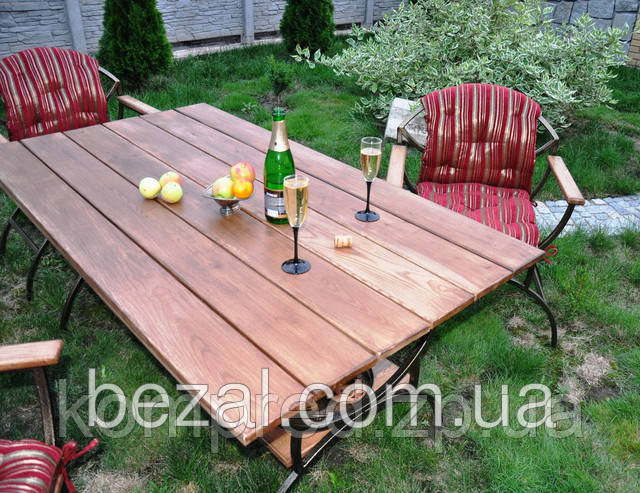 Стол садовый металлический с полкой, цена 7319 грн — Prom.ua (ID#614242261)