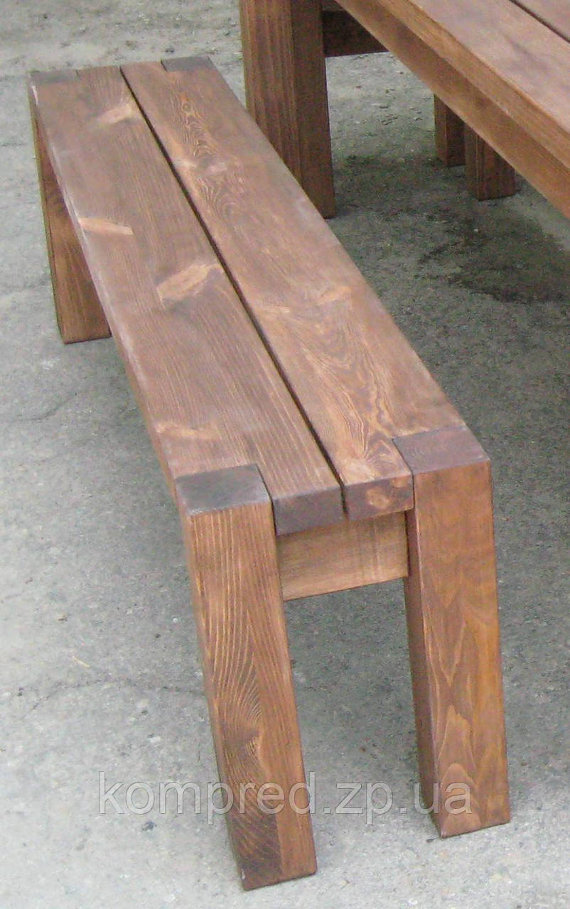 Лавка деревянная без спинки 1.6м Альфа