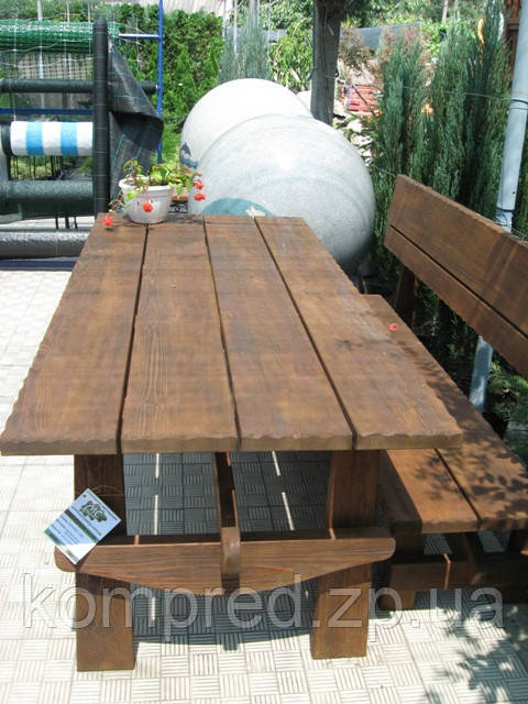 Стіл обідній дерев'яний для дачі Українська казка 2м