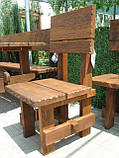 Стіл обідній дерев'яний для дачі Українська казка 2м, фото 8