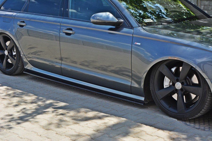 НАКЛАДКИ НА ПОРОГИ AUDI A6 C7 S-LINE, фото 1