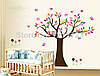 Наклейка на стіну в дитячу кімнату "Чотири сови на дереві" 105*120см (лист90*60см) на вітрину, фото 4