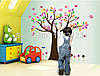 УЦІНКА!  Наклейка на стіну в дитячу кімнату "Четире сови на дереві" 105*120 см (лист90*60см) на вітрину, фото 2
