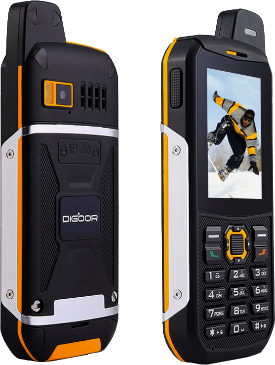 DIGOOR DG22, IP68, 3000 mAh, посилений сигнал, PTT-рація, PowerBank, MP3/MP4, FM, Bluetooth 4.0, (CECTDIGI F8)