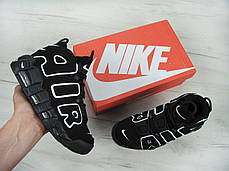 Кросівки чоловічі Найк Nike Air More Uptempo Black/White. ТОП Репліка ААА класу., фото 2