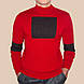 Чоловічий светр в'язаний з чорним квадратом, фото 3