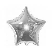 Фольгированый шар Звезда серебристая 18 дюймов