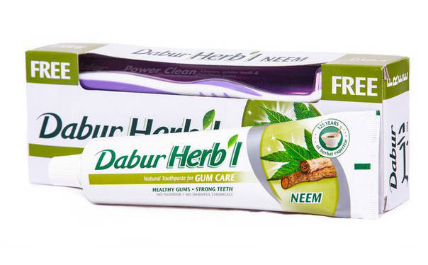 Dabur. Зубна паста з Німом + зубна щітка, 150 р., фото 2