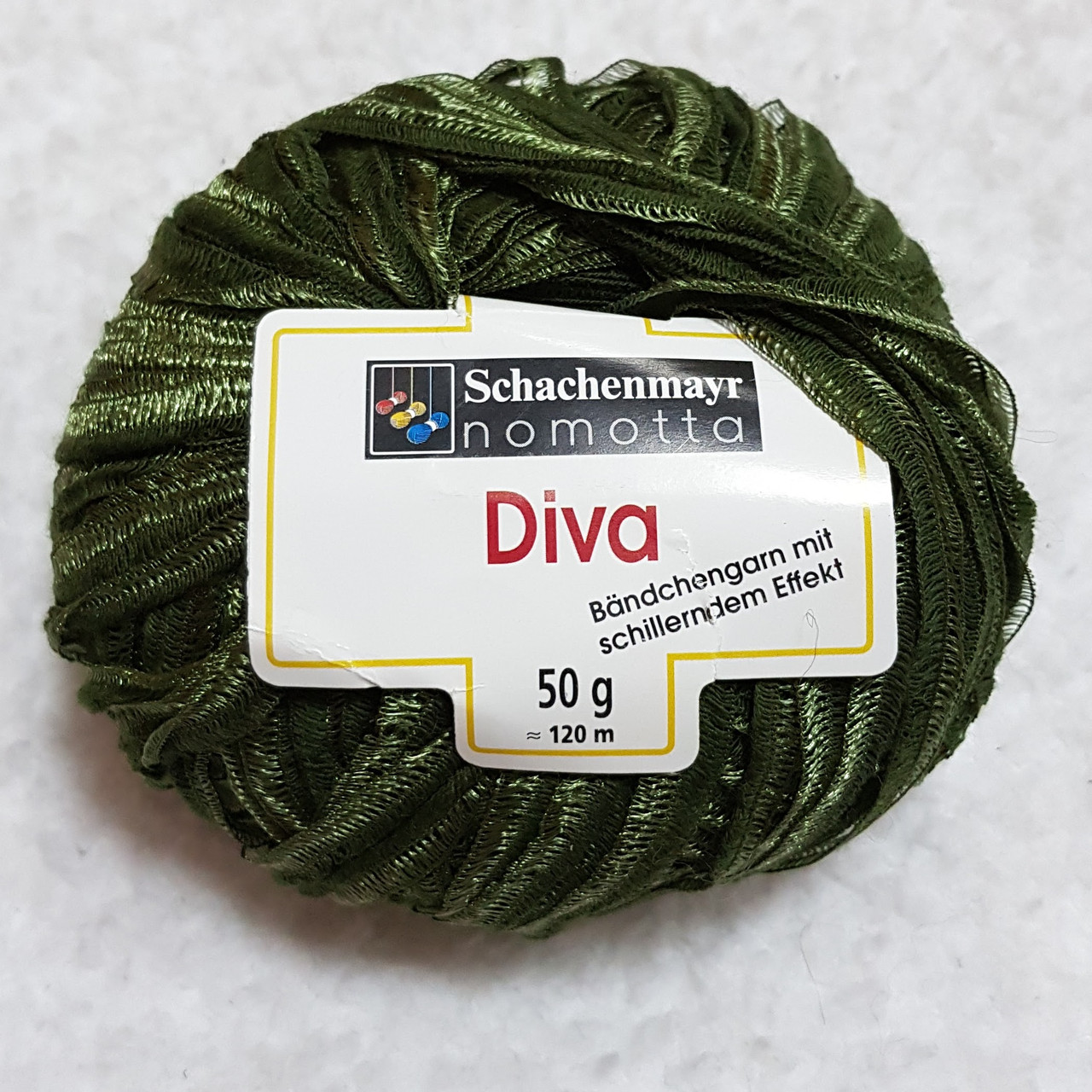 Стрічкова пряжа Diva Schachenmayr Німеччина-Італія 40% вовна та 60% поліамід 50 г-120 м Спиці 5-6 мм