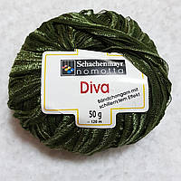 Пряжа стрічкова Diva Schachenmayr Німеччина-Італія 40% вовна та 60% поліамід ширина 8мм 50 г-120 м Спиці 5-6 мм