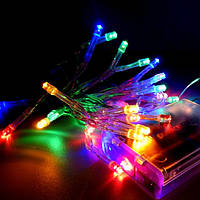 Світлові гірлянди на батарейках, 40 міні-LED, колір - різнобарвний 4 м
