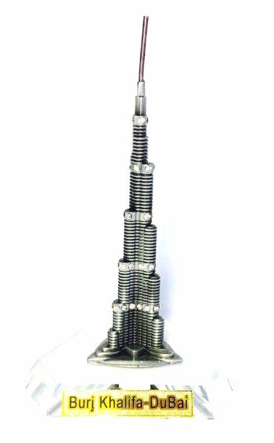 Burj Khalifa silver 16 см