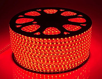 5050 LED Red Червона діоди бухта 100m 220V + з'єднувач