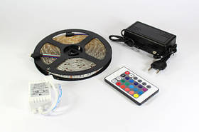 LED стрічка 5050 RGB кольорові діоди. адаптер +контролер