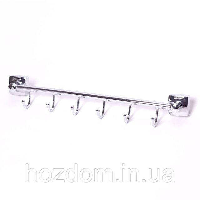 Гачки на планці хром Besser 6шт