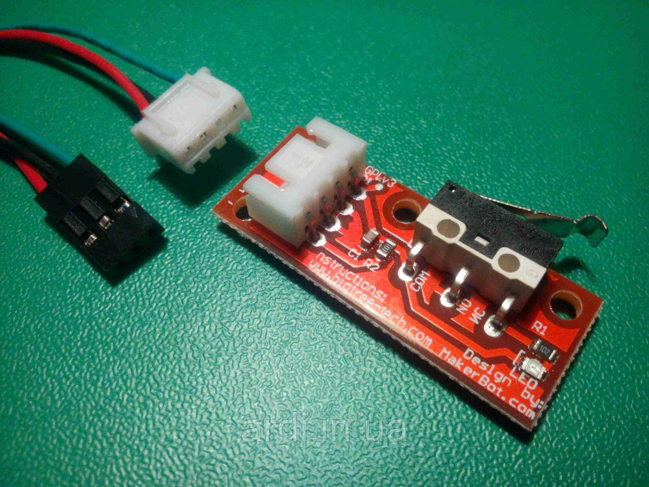 Концевий вимикач механічний ( мікрик) для 3D-принтера, фото 1