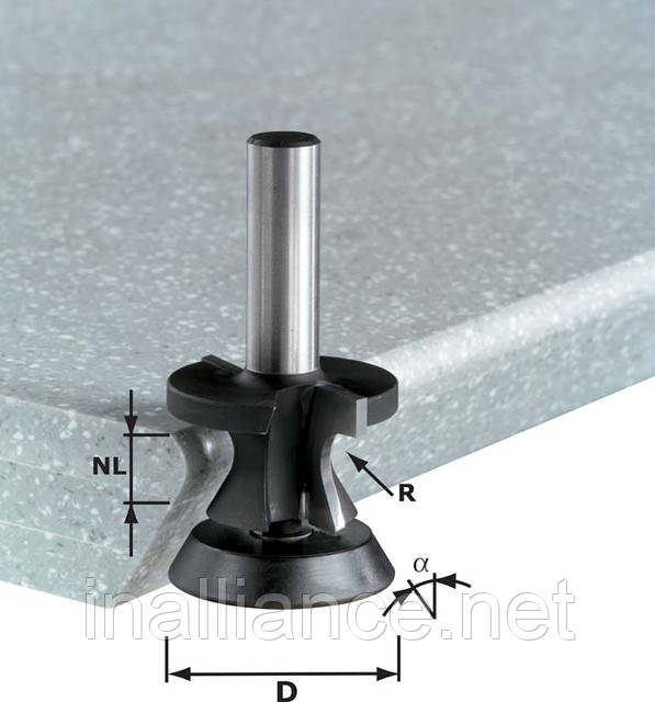 Фреза для заокруглення фаски з опорним підшипником хвостовик 12 мм HW R 6.35/30°SS S12 Festool 492707, фото 1