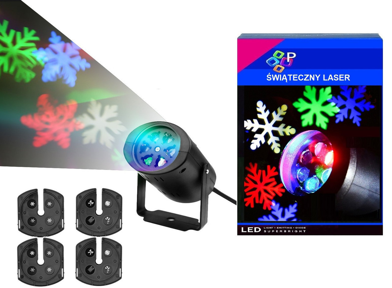 LED проектор 4 картриджа 16 візерунків