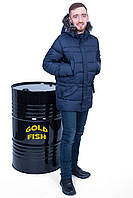 Чоловіча зимова куртка, синього кольору.