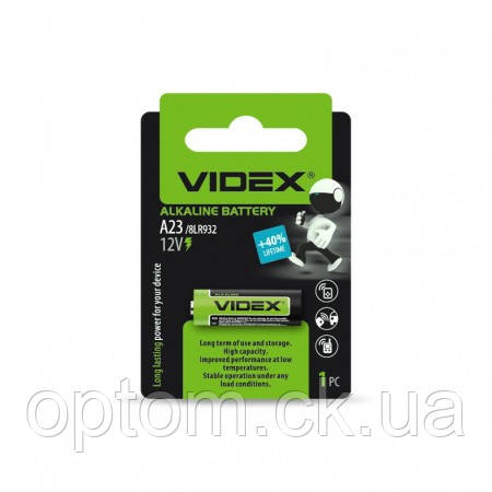 Батарейка Videx A23 \ E23A \ 8LR932 (12V) 1pcs blister - фото 2 - id-p614781928