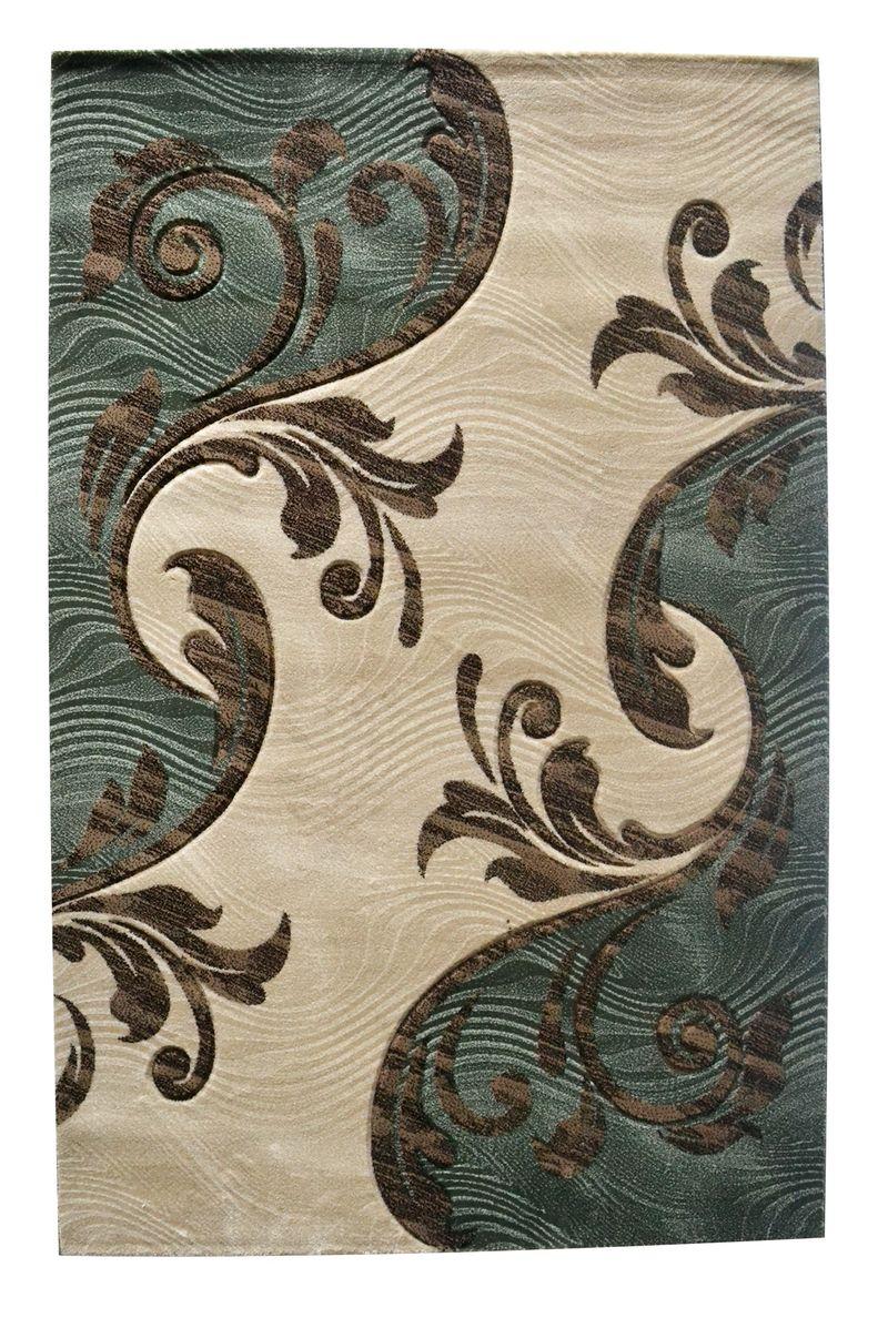 РЕЛЬЄФНИЙ КИЛИМ MERAL 5027 ЗЕЛЕНИЙ, фото 1