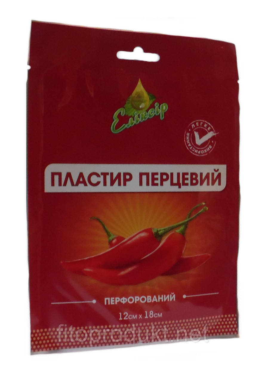 Перцевий пластир, перфорований 12 х 18 см Еліксир знятий з виробництва