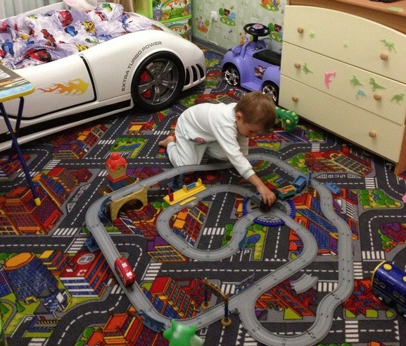 Килим дорога в дитячу кімнату для хлопчика Біг Сіті, фото 1