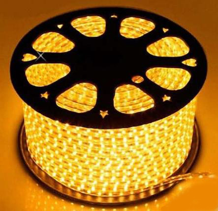 Світлодіодна стрічка жовта SMD 2835/120 220V IP68 (1м) Код.59221