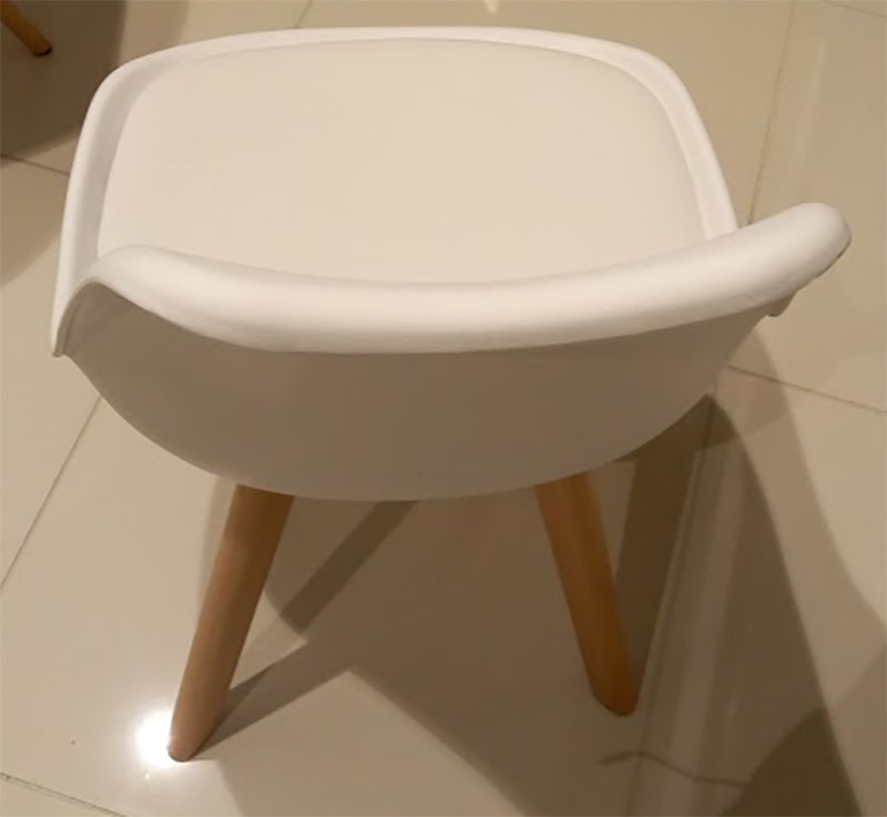 Стул Meet M8 из серии DSM Eames Style, белый пластиковое сиденье с мягкой подушкой на буковых ножках - фото 4 - id-p614988503