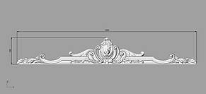Горизонтальний декор 111 корона Лев - 1000х150 мм, фото 2