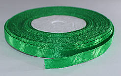 Стрічка атласна. Колір зелений. Ширина — 0,6 см, довжина — 23 м