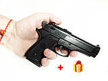 Металевий пістолет на пульках zm21, дитяче зброя пневматична, фото 4