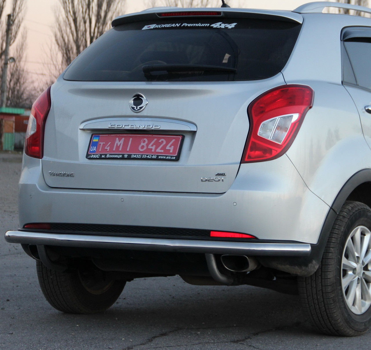 Захист заднього бампера на Ssang Yong Korando (c 2010--), фото 1