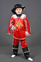 Дитячий карнавальний костюм ГВАРДІЄЦЬ КАРДИНАЛА на 5,6,7 років маскарадний костюм МУШКЕТЕР ЧЕРВОНИЙ 327