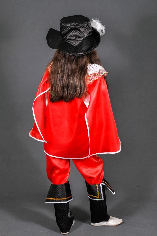 Детский карнавальный костюм ГВАРДЕЕЦ КАРДИНАЛА на 5,6,7 лет маскарадный костюм МУШКЕТЕР КРАСНЫЙ 327 - фото 4 - id-p615171551
