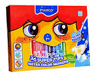 Фломастеры Marco Super Washable 36 цветов смываемые 1630-36