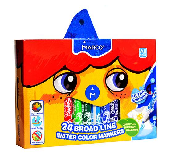 Фломастери змивні Marco Super Washable Jumbo 24 кольори 1632-24