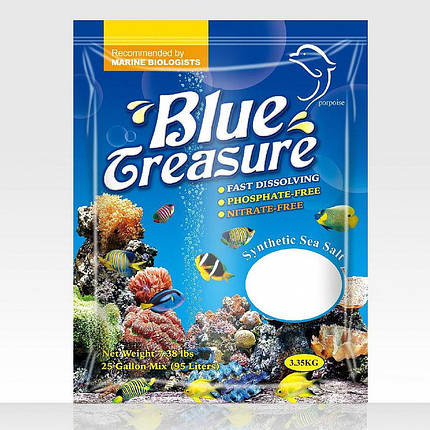 Сіль Blue Treasure, Aquaculture Sea Salt (АКВА культура) 6,7 кг (картон), фото 2