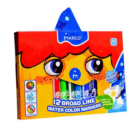 Фломастери Marco Super Washable Jumbo 12 кольорів 1632-12