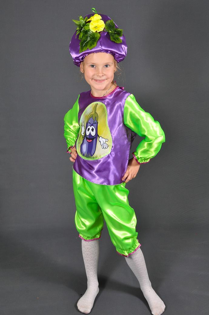 Дитячий карнавальний костюм БАКЛАЖАН на 5,6,7,8 років маскарадний костюм БАКЛАЖАНА на свято осені 318