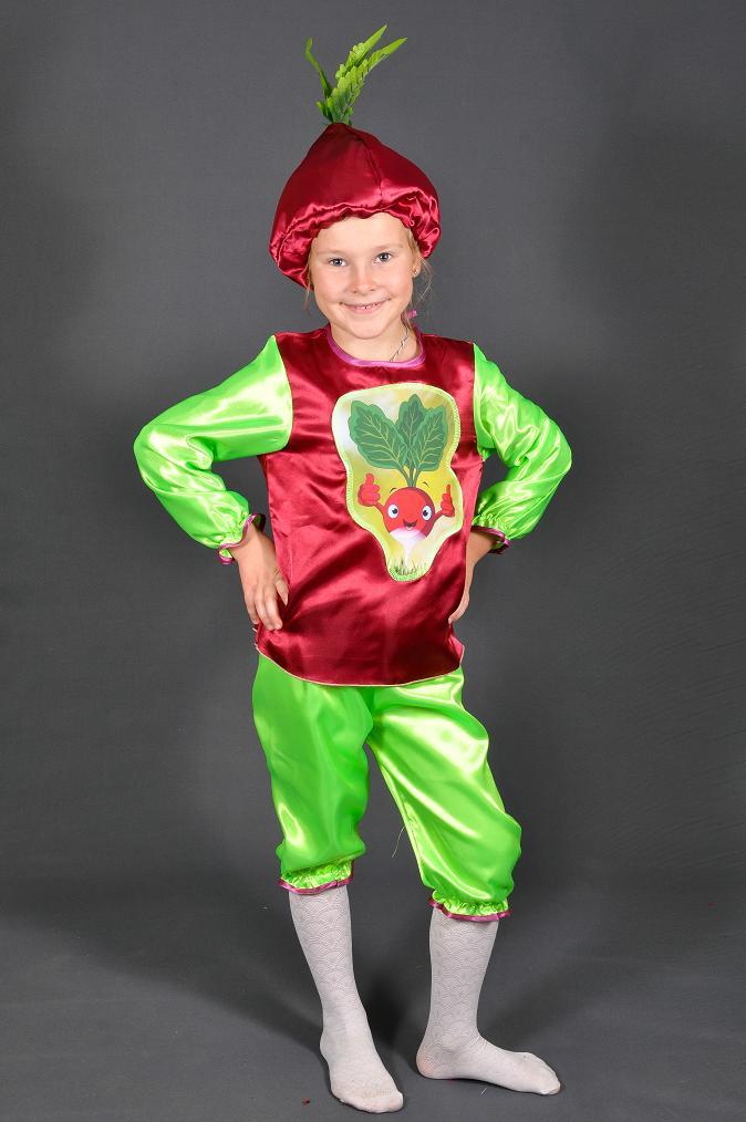 Детский карнавальный костюм РЕДИС, РЕДИСКА на 5,6,7 лет маскарадный костюм РЕДЬКА. 318 - фото 1 - id-p615212444