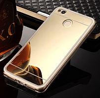 Дзеркальний золотистий силіконовий чохол для Xiaomi Redmi 4X