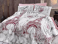 Постільна білизна First choice ranforce євро розмір Romantic Pudra