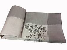 Шикарна розшита скатертина кольору Капучино 150-220 см