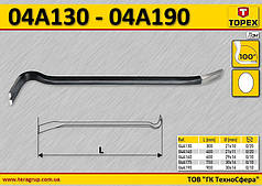 Лом-цвяходер 30x16мм, TOPEX 04A190