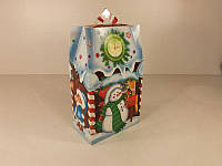 Новогодняя Упаковка Коробка для Конфет Подарков, "Конфетный домик", на 700 грамм (25 шт)
