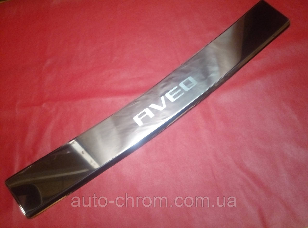 Накладка на задний бампер для Chevrolet Aveo седан 2006-2012, фото 1