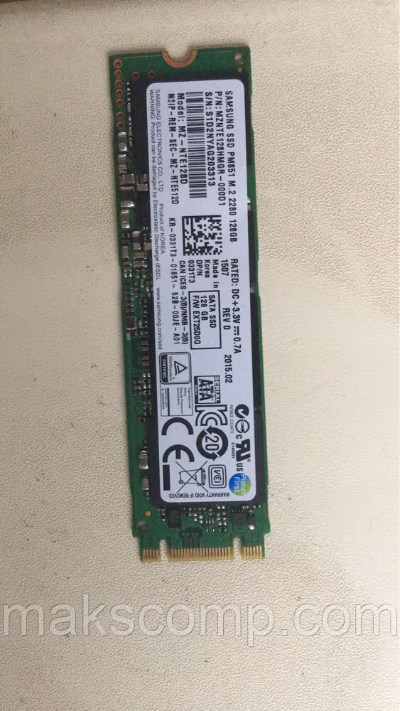 SSD Samsung PM851 128Gb m.2 SATAIII (MZNTE128HMGR)